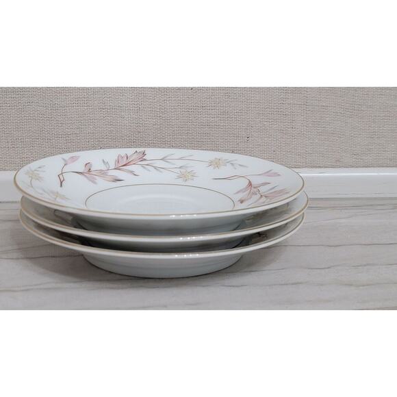 Vintage Mid-Century Modern MCM Harmony House WOODHUE 6" Saucers Set of 3 - Picture 3 of 4